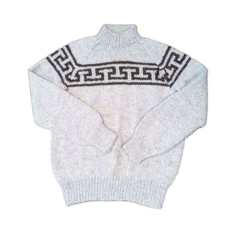 100% Alpaca Wool Sweater Women's Small Puma Punka Handcrafted In Bolivia Vintage